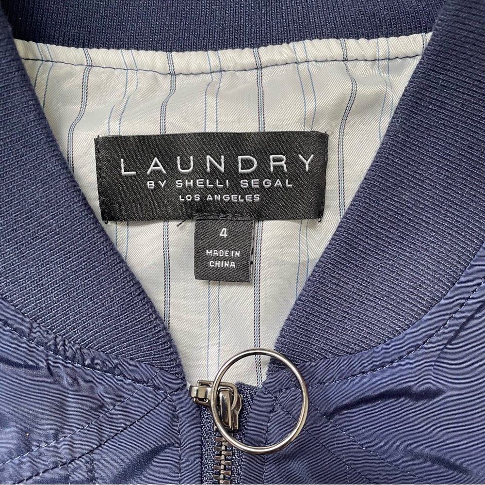 Laundry by Shelli Segal jacket navy/blue size 4 - Picture 4 of 6